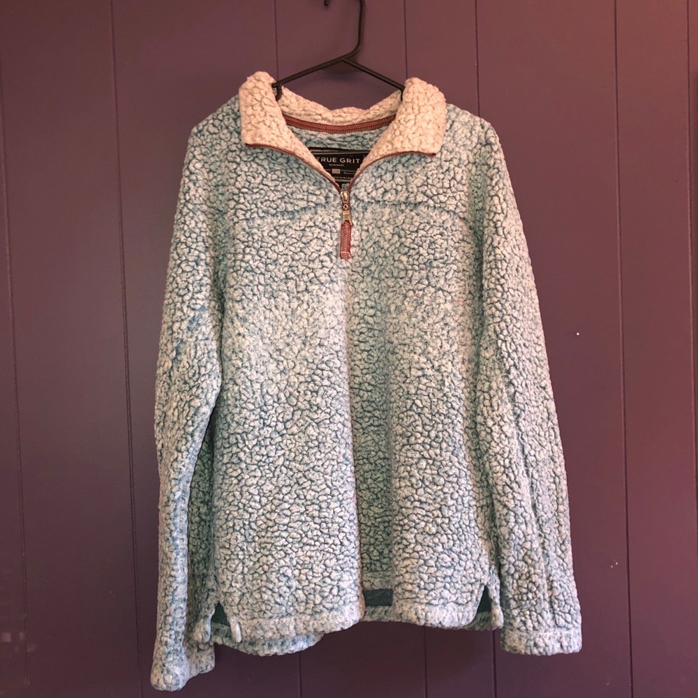 Blue Fleece True Grit Women's Size Medium Pullover